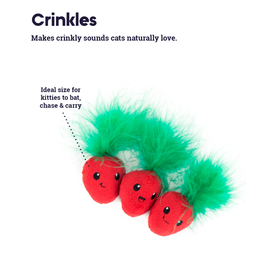 Dental Strawbabies 3pk | Crinkle & Catnip