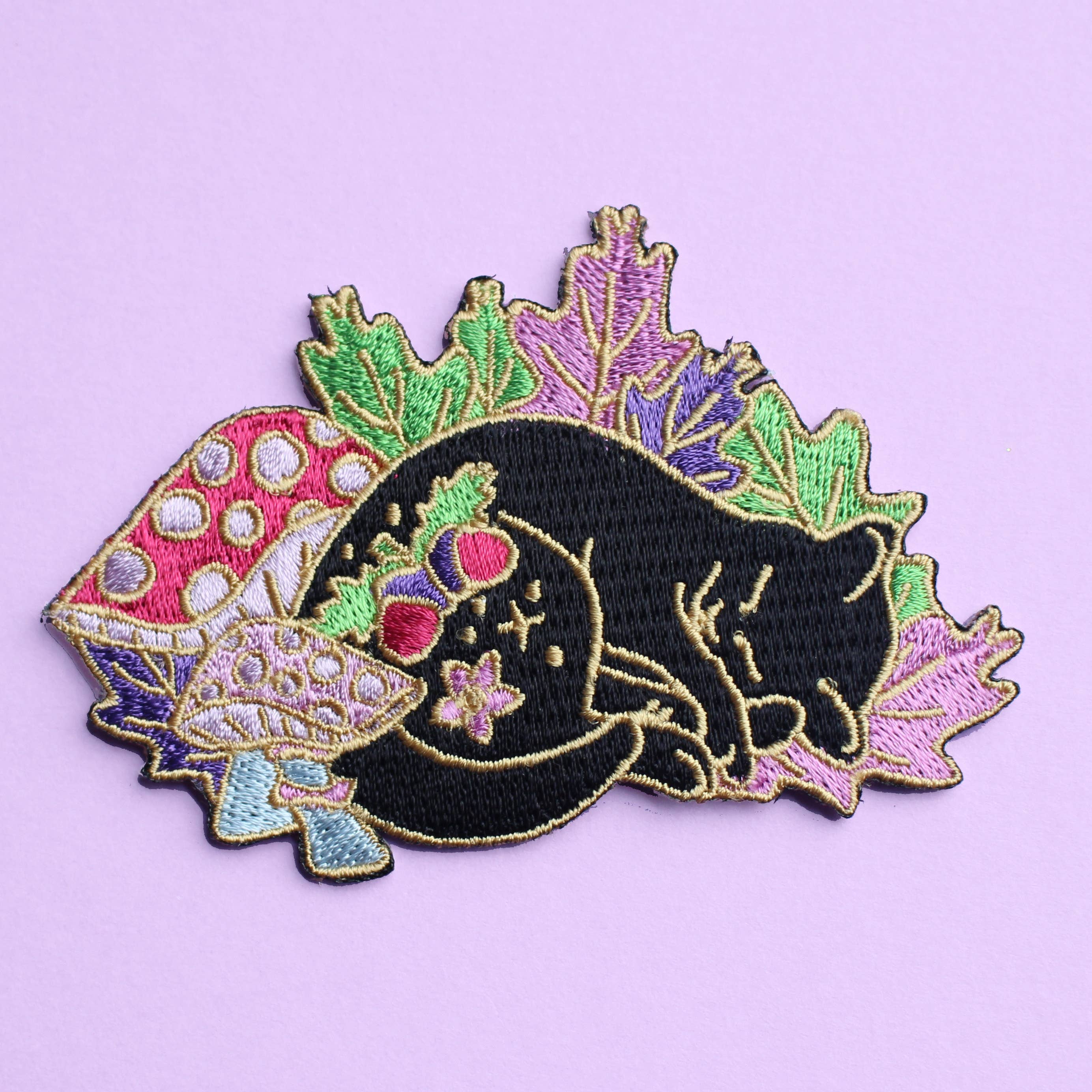 Fall Cat Embroidered Patch from Glitter Punk
