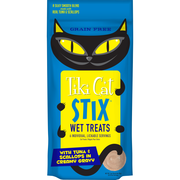 Tiki Cat Stix Wet Treats GF Tuna & Scallops