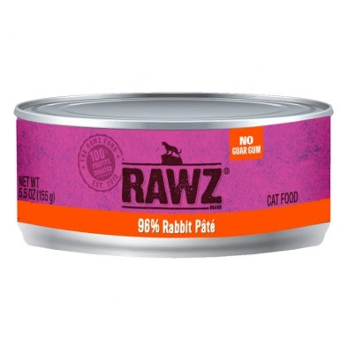 RAWZ Cat 96% Rabbit Pate 24/156g - Catoro Pets