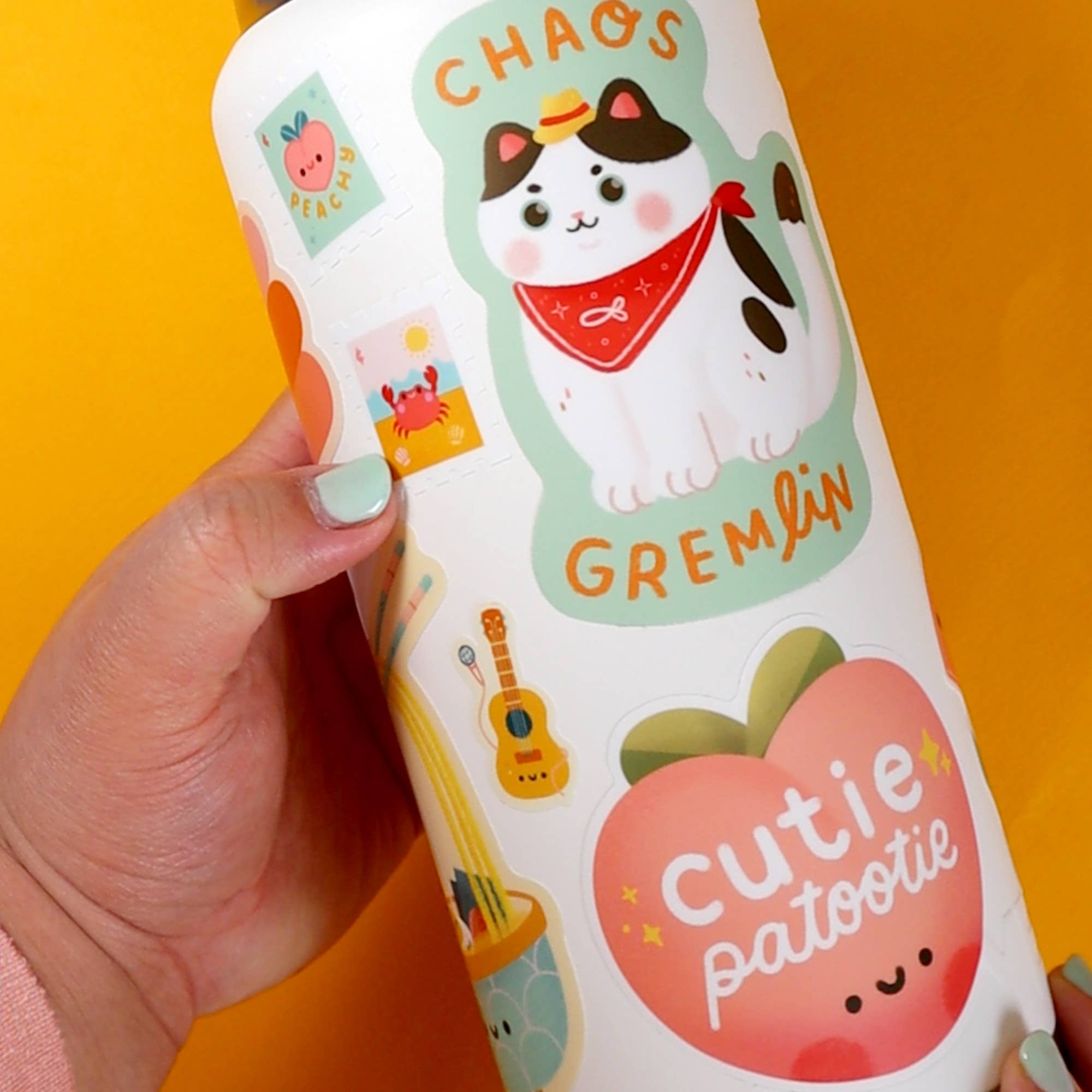 Chaos Gremlin Cat Stickers: Orange Cat