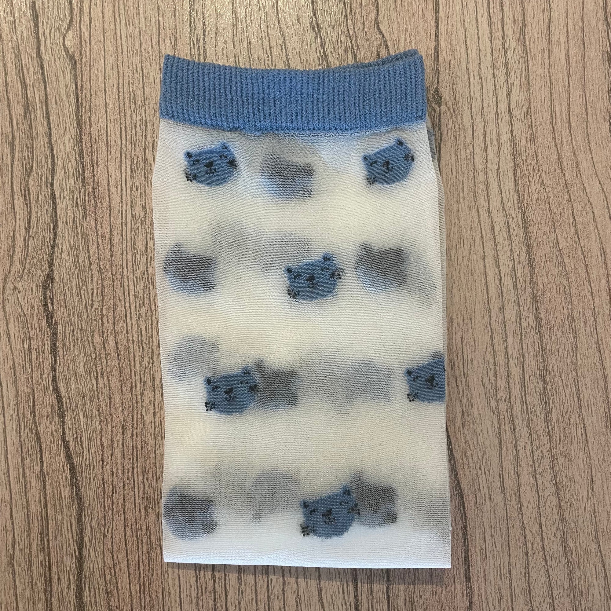 Blue Sheer Cat Socks