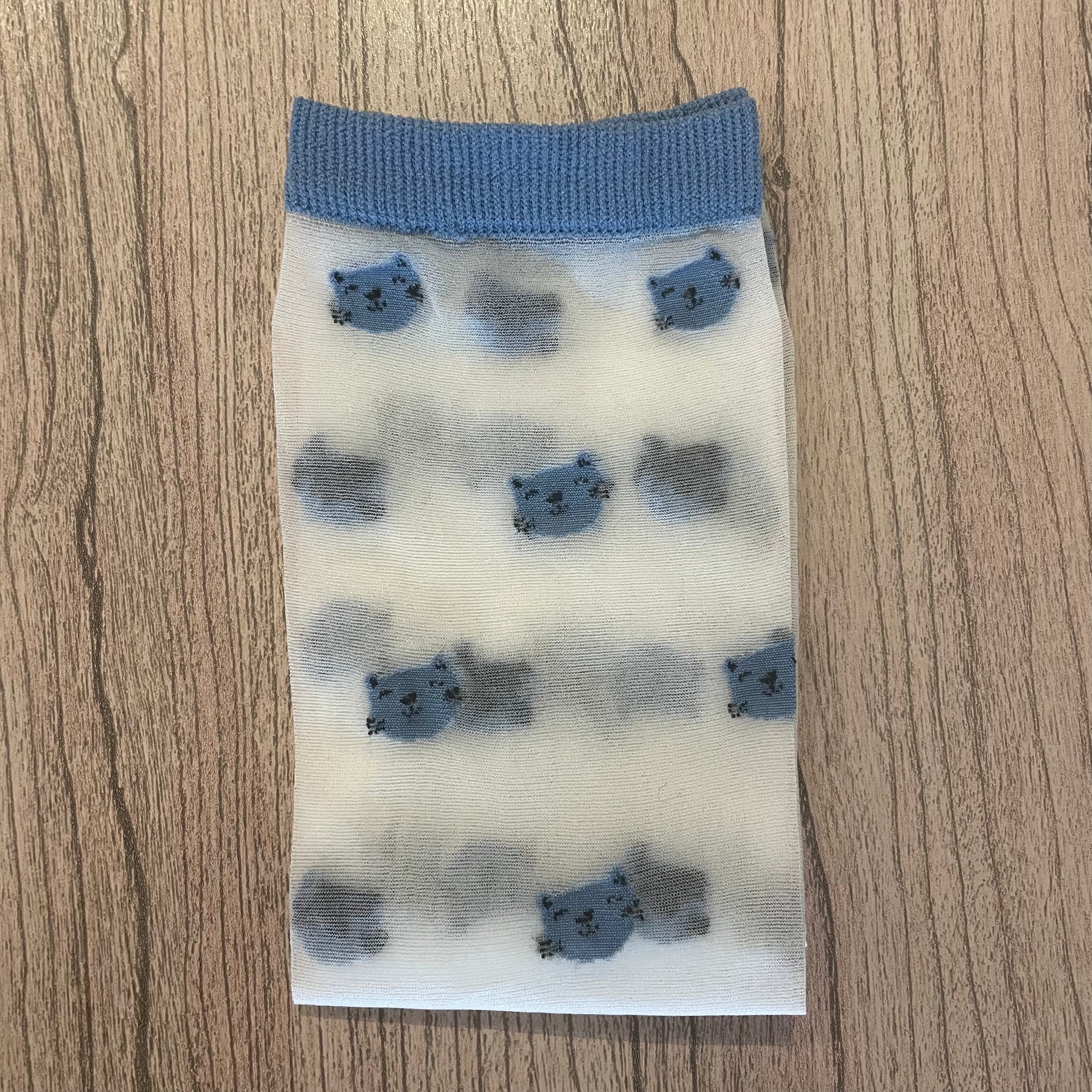 Blue Sheer Cat Socks