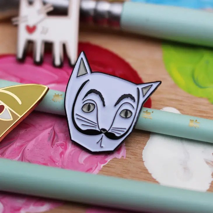 Salvador Catli Cat Artist Pin
