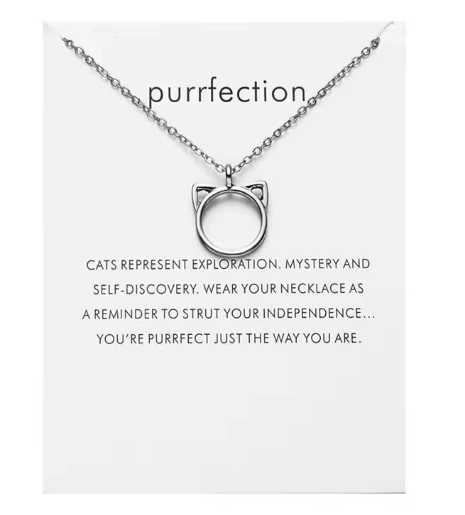 Cat Head Necklace - Stainless Steel