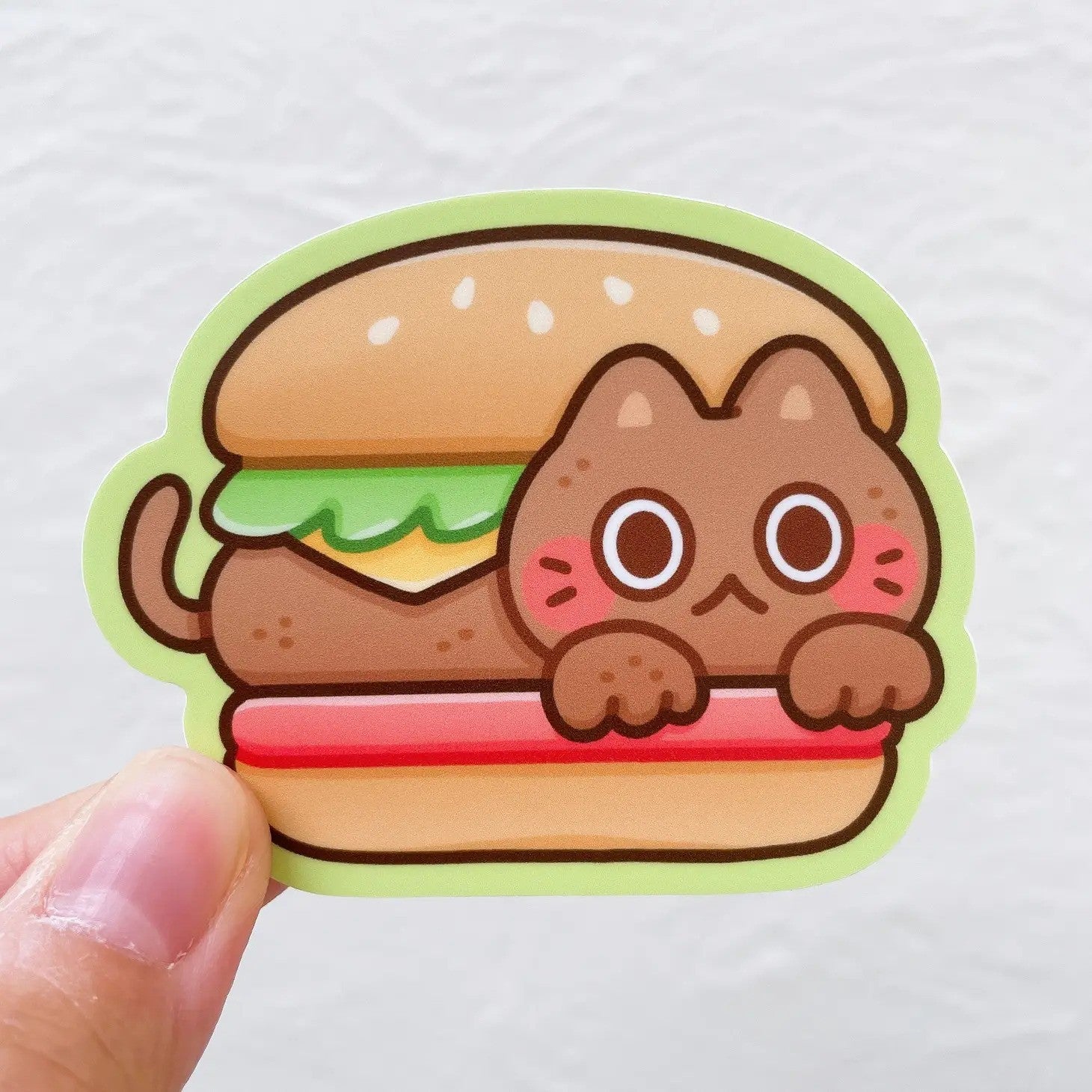 Burger Cat Sticker