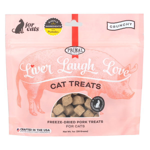 Primal Cat Treats Liver Laugh Love Simply Pork 1.5oz