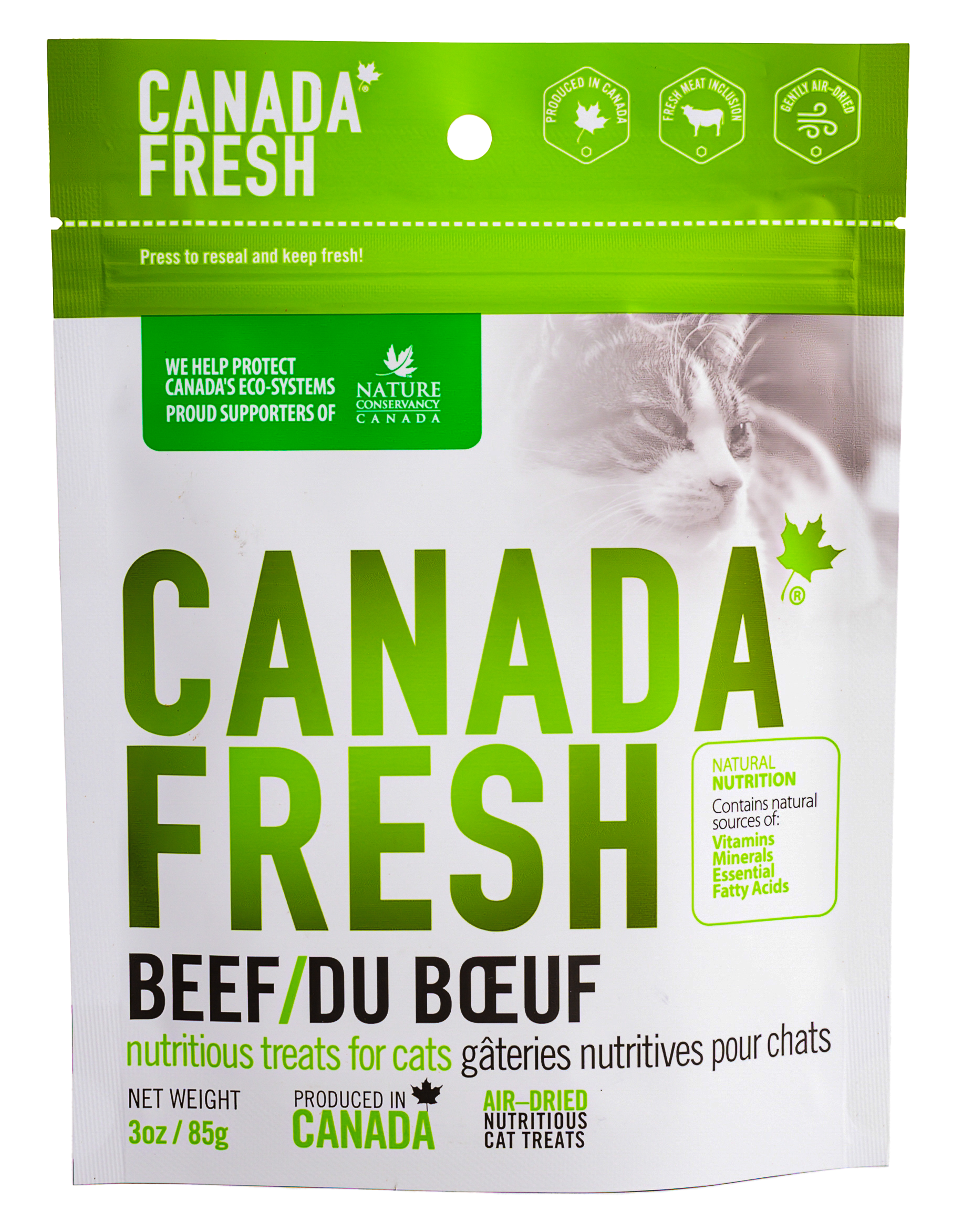 CANADA Fresh Cat Treat Beef 3oz/85g