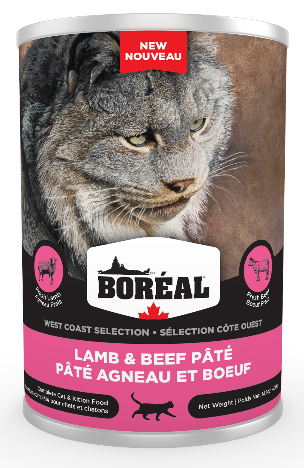 BOREAL West Coast Cat - Lamb and Beef Pate 400g