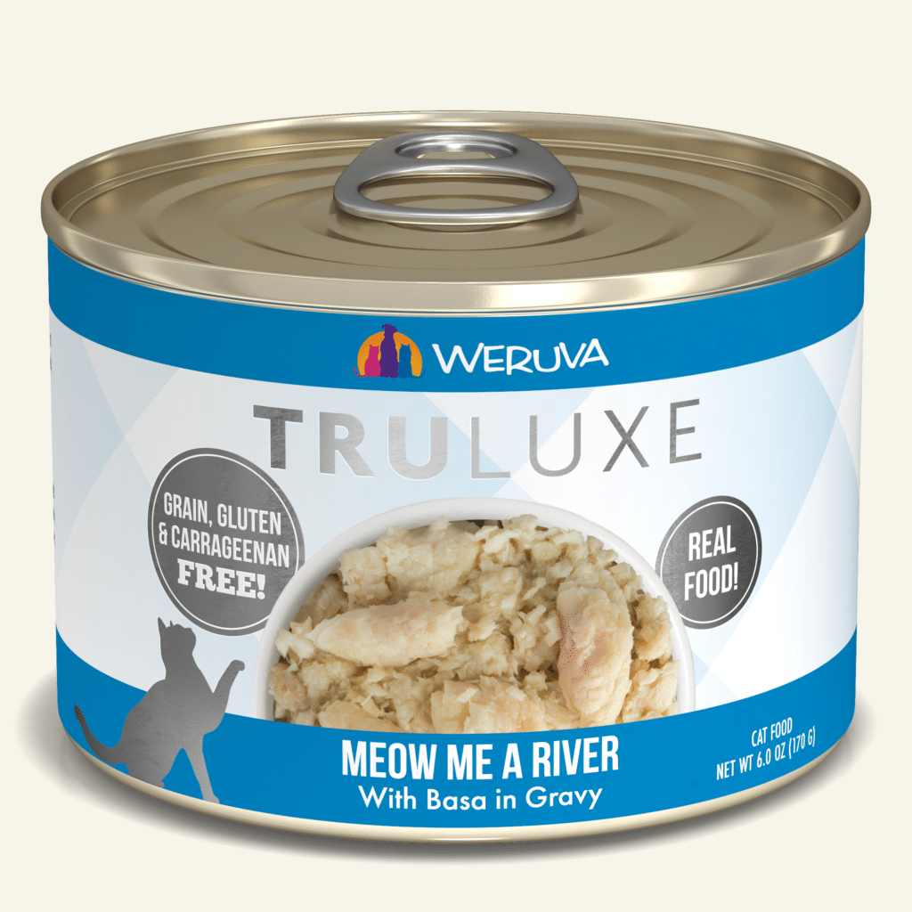 TruLuxe Cat Meow Me a River with Basa in Gravy - Single Can 6oz