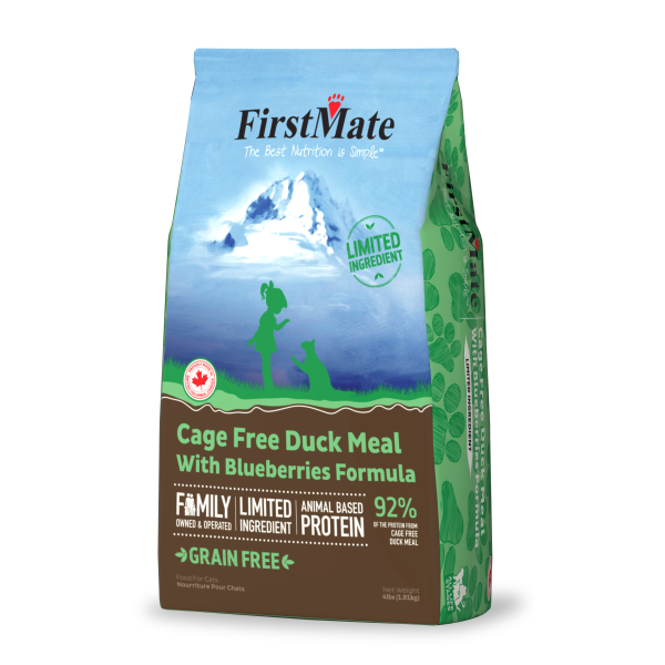 FirstMate Cat LID GF Cage Free Duck/Blueberries (4lb)