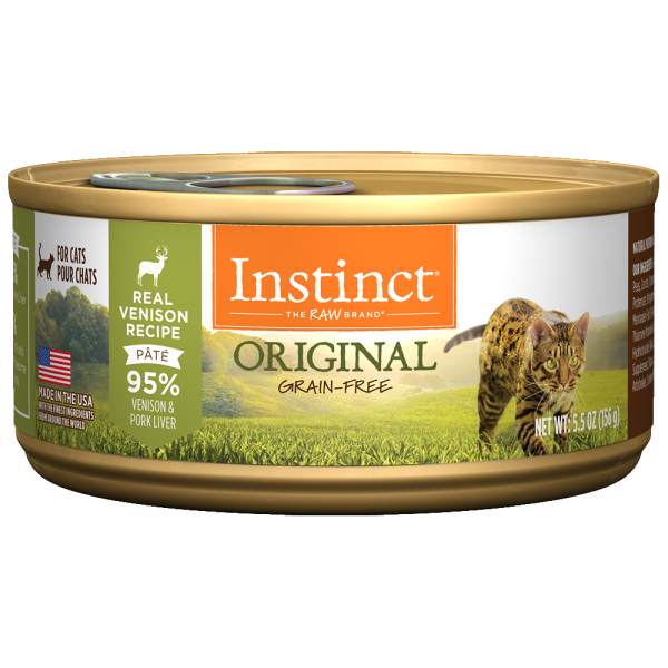 Instinct Cat Original GF GrassFed Venison 12/5.5 oz Cans - Catoro