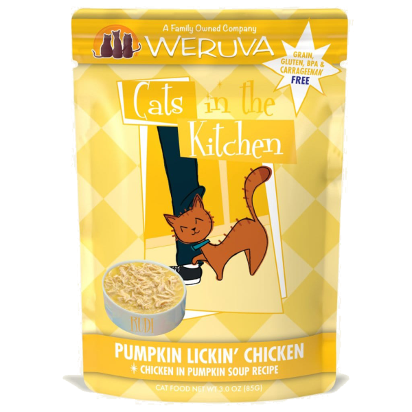 Weruva Cats in Kitchen Pumpkin Lickin' Chicken 12/3 oz Pouch - Catoro Pets