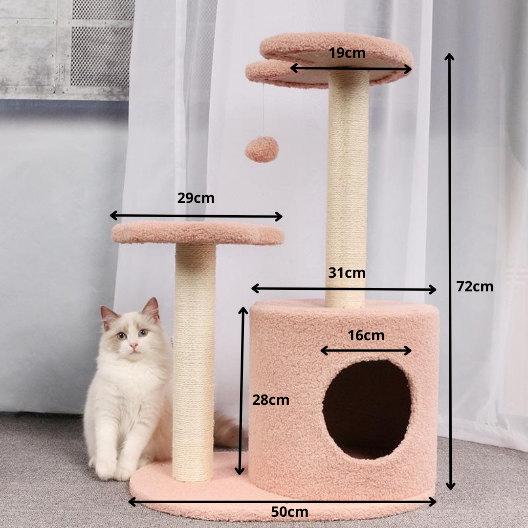 Pastel Moon and Star Cat Tree