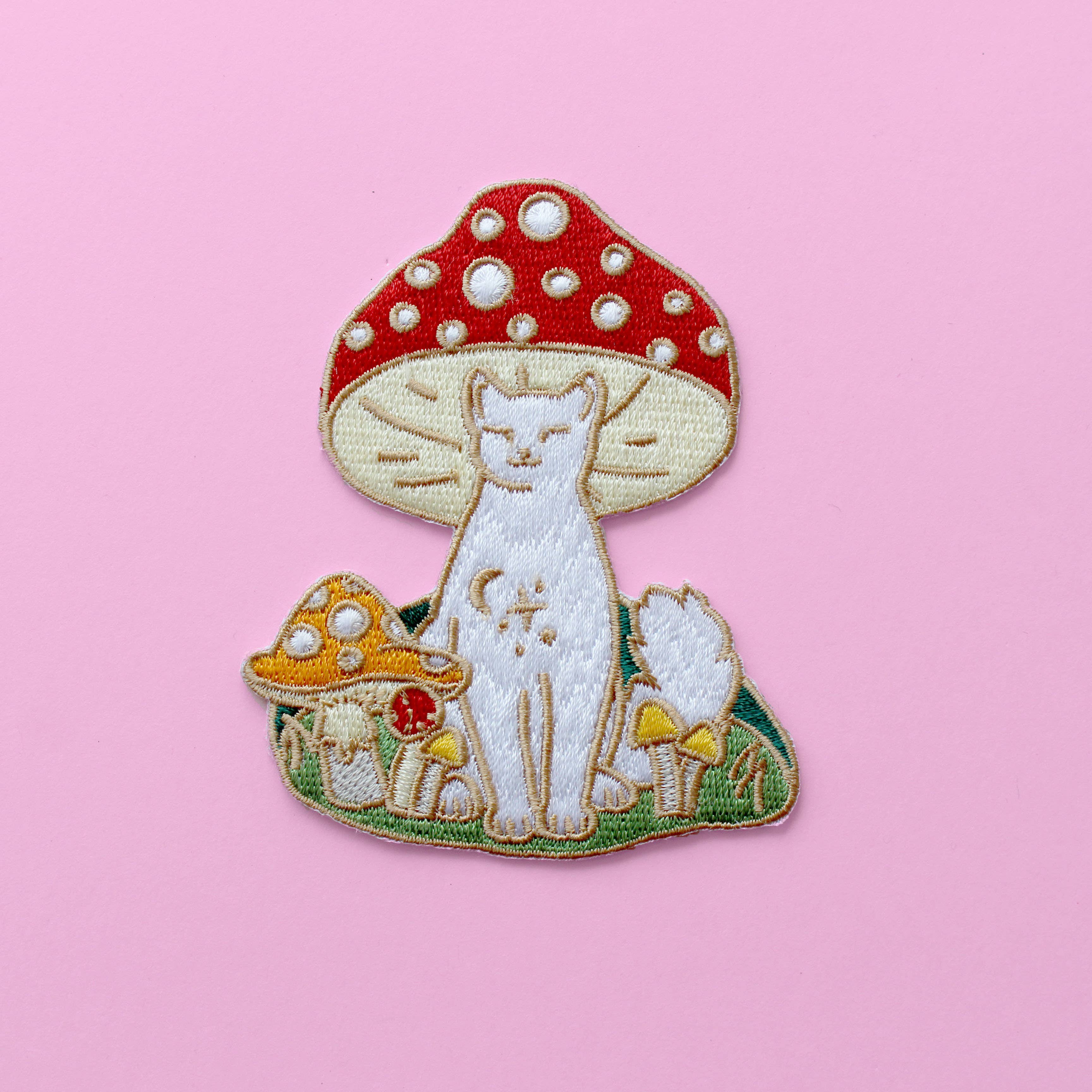Mushroom Cat Iron-on Patch from Glitter Punk