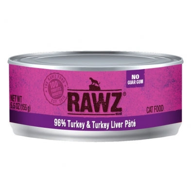 RAWZ Cat 96% Turkey & Turkey Liver 24/156g - Catoro Pets